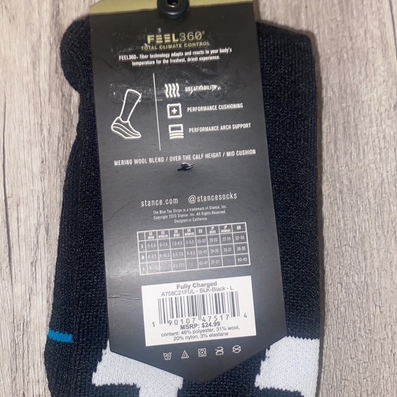STANCE Fully Charged Wool Socks- NWT - Picture 4 of 4